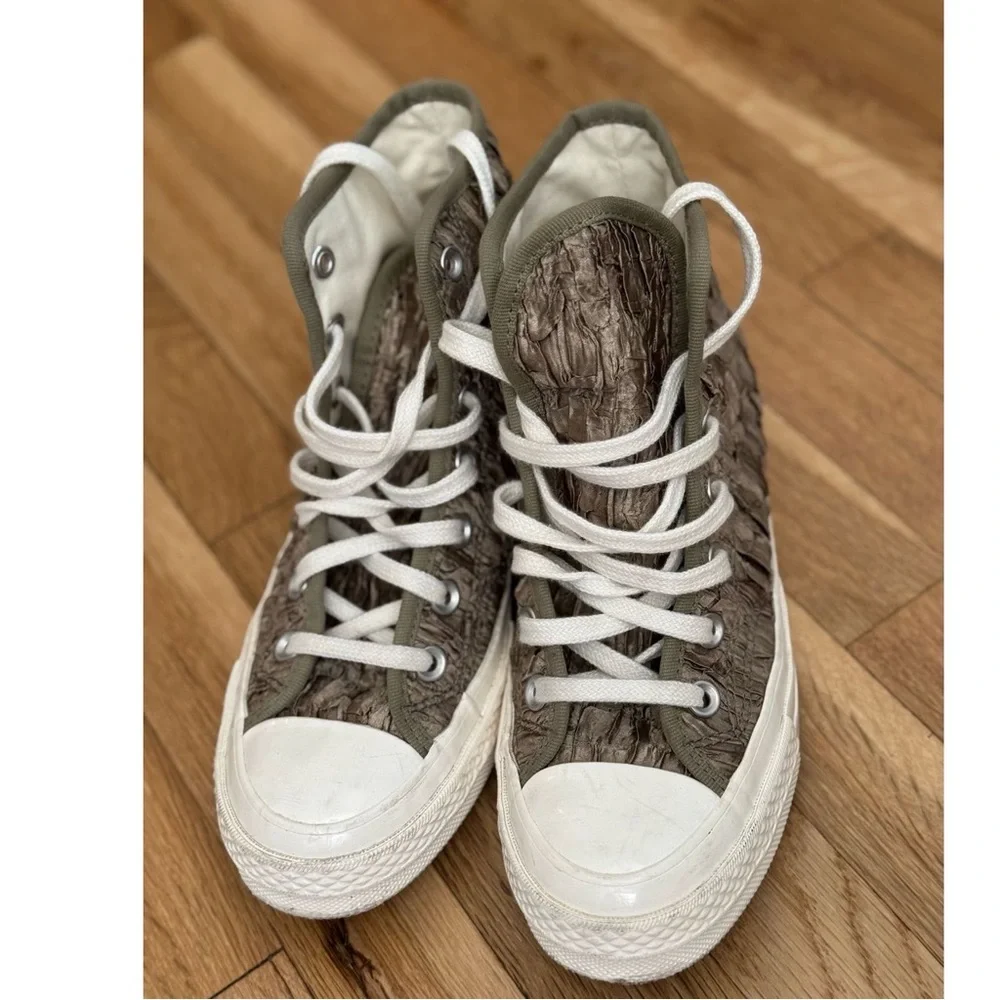Converse Chuck 70 Satin High Top Green Women's Shoes - Picture 6 of 15